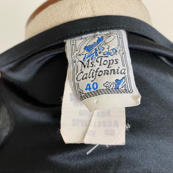 Vintage Ms. Tops California 70s Drape Neck Top - Picture 7 of 7